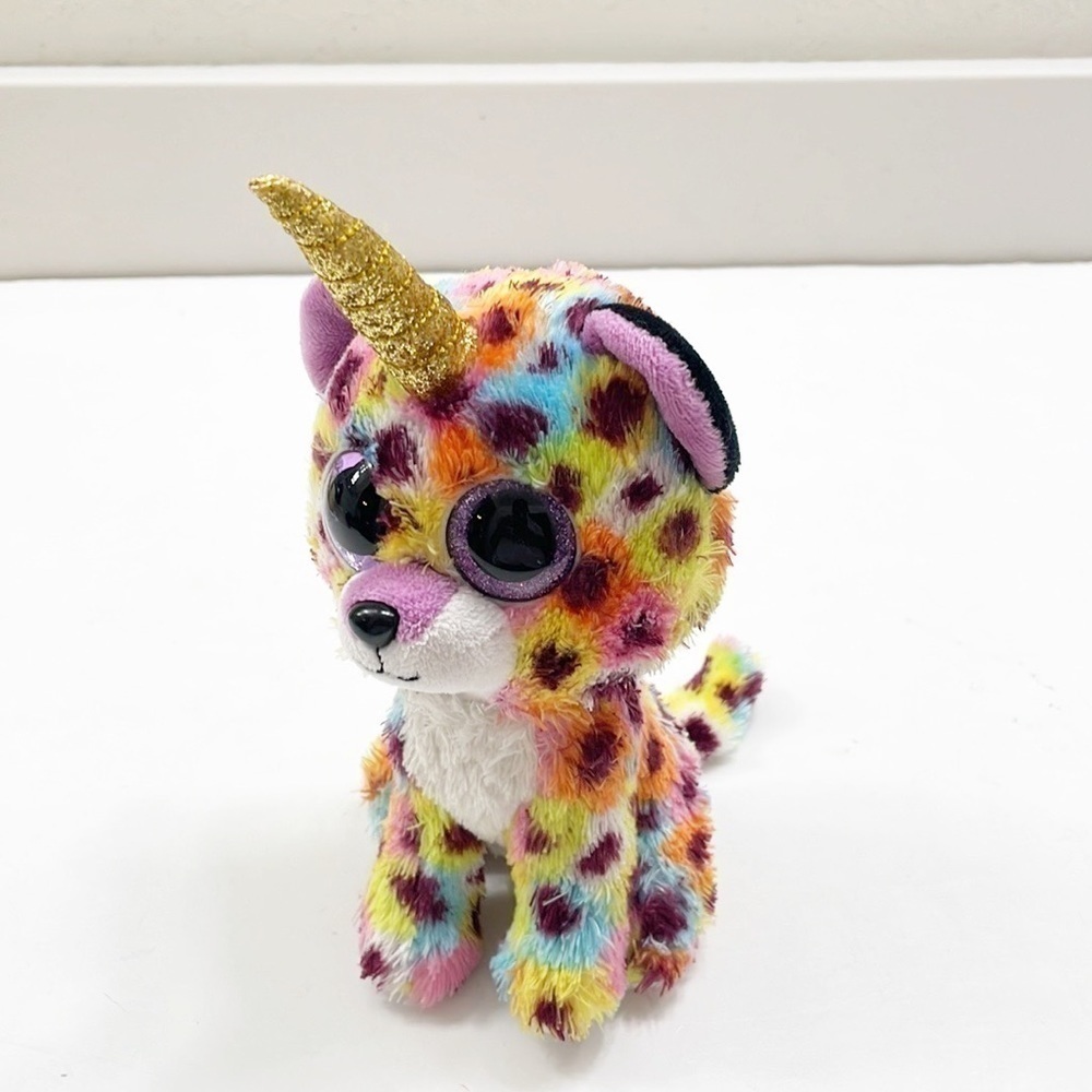 TY Giselle Beanie Baby leopard unicorn stuffed animal